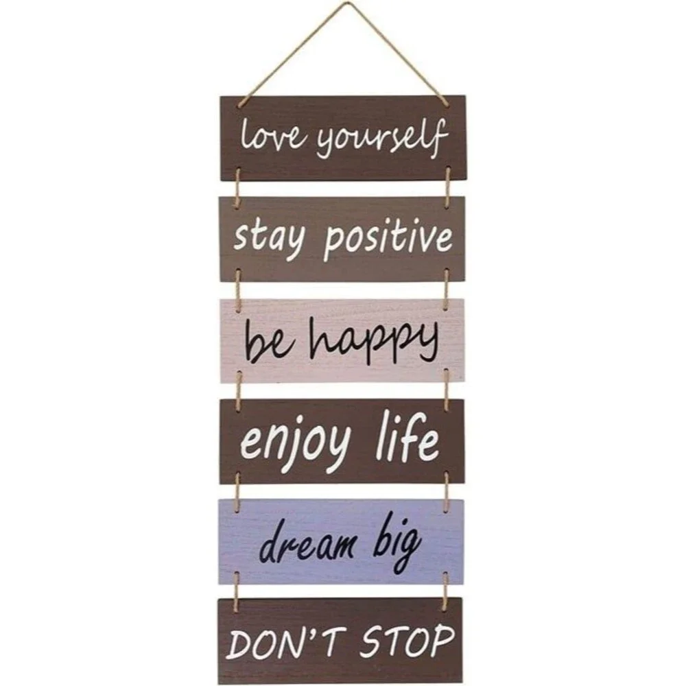 V Quality Motivational Rustic Sign - Multi-colored - Stay Positve, Dream Big...